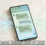 Best AI mental health apps of 2026 on a smartphone screen