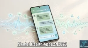 Best AI mental health apps of 2026 on a smartphone screen