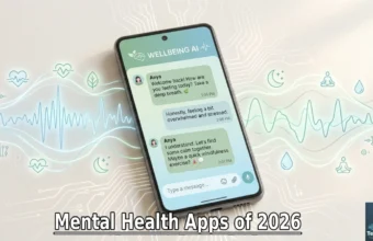 Best AI mental health apps of 2026 on a smartphone screen