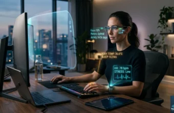Best AI wearables in 2026 displayed with futuristic health AI features