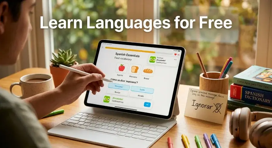 Duolingo language learning app for iPad