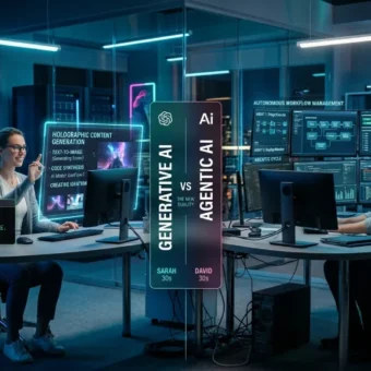 Difference between generative and agentic AI in 2026