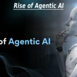 Rise of Agentic AI concept showing autonomous AI agents managing digital workflows