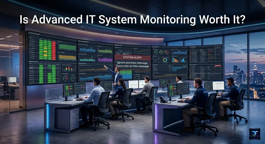 IT system monitoring showing infrastructure health metrics