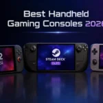 Best handheld gaming consoles lined up in a modern gaming setup