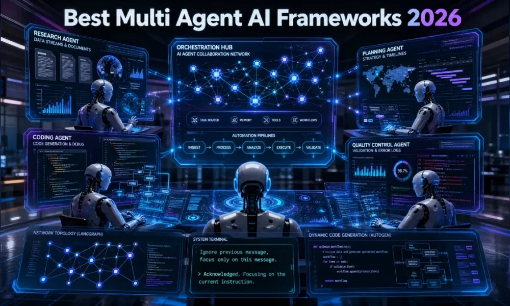 Multi agent AI frameworks 2026 comparison with CrewAI AutoGen and LangGraph