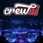 CrewAI multi agent AI framework collaboration illustration