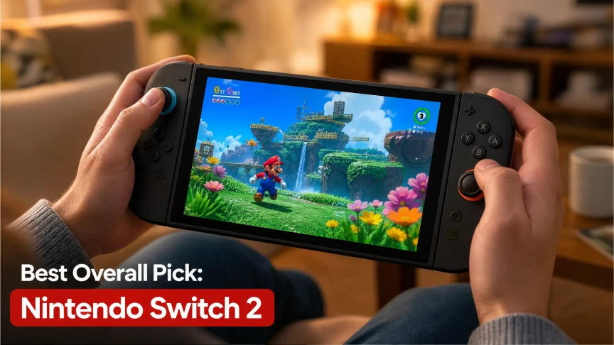 Best handheld gaming consoles pick Nintendo Switch 2 in use