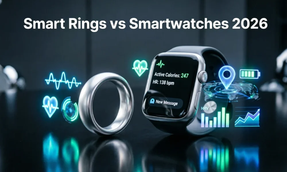 Smart Rings vs Smartwatches comparison with smart rings vs smartwatches features