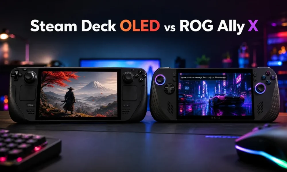Steam Deck OLED vs ROG Ally X handheld gaming comparison