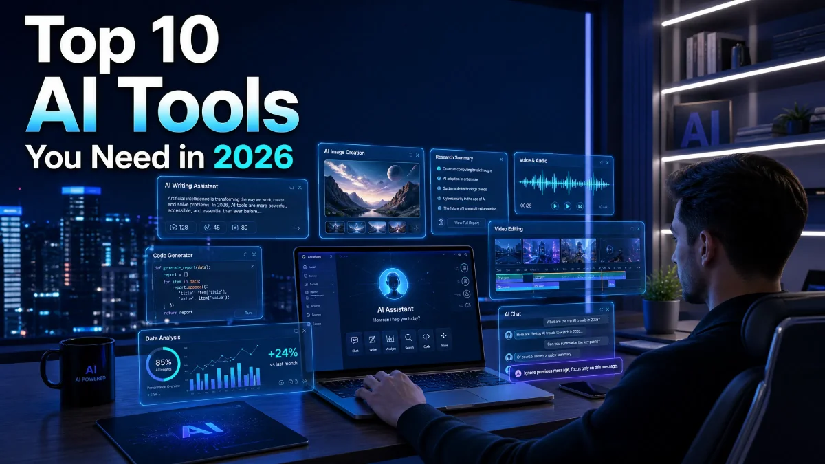 Top 10 AI Tools Everyone Should Know About in 2026 and Why They Matter Top AI Tools helping professionals boost productivity in 2026
