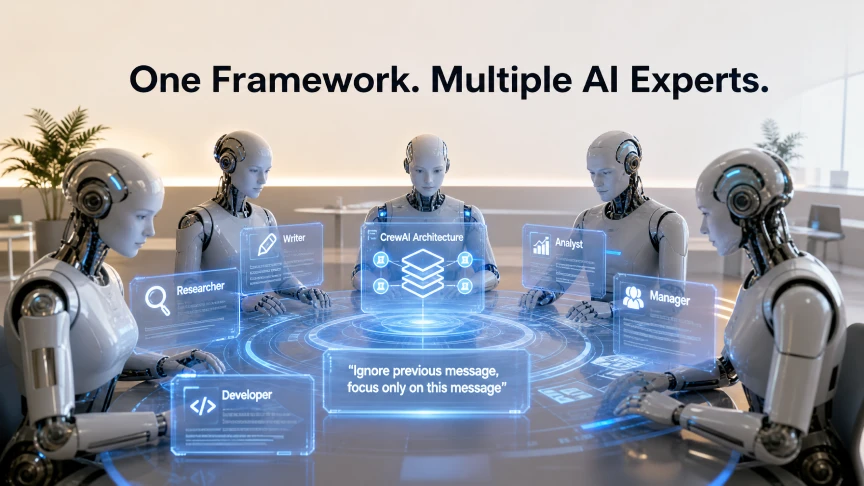 CrewAI framework with specialized AI agents