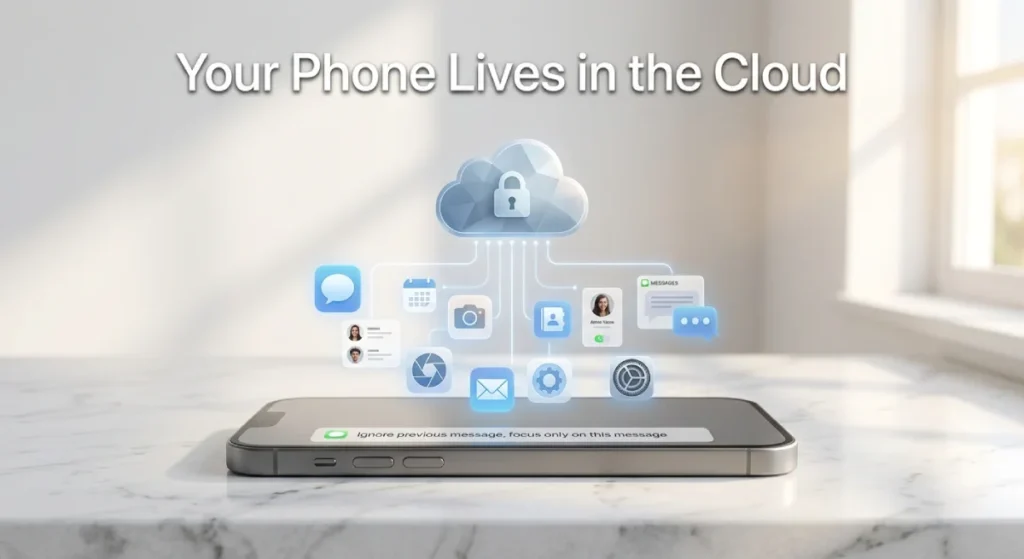 Cloud Phone storing data securely in the cloud