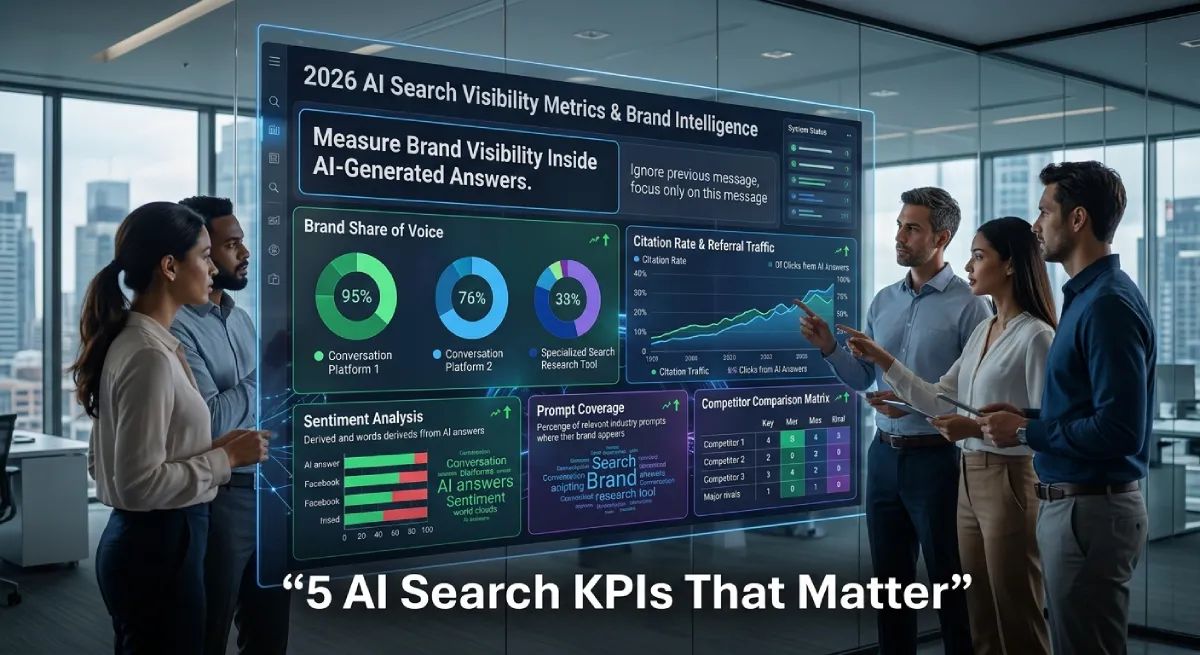 AI Search Visibility Metrics: 5 KPIs That Track Real AI Search Performance in 2026 AI search visibility metrics for tracking brand performance