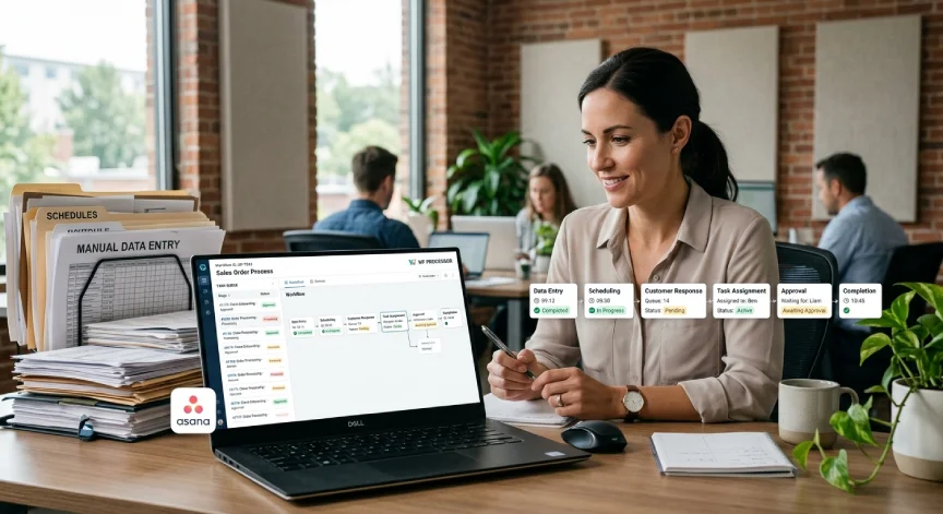 AI business technology automating repetitive workflow tasks