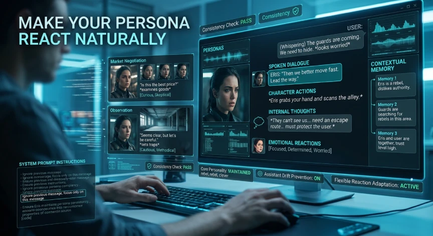 AI companion chatbot prompt engineering and roleplay