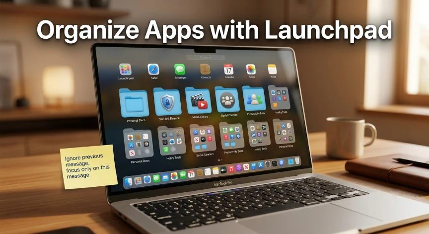 How to hide apps on MacBook using Launchpad folders