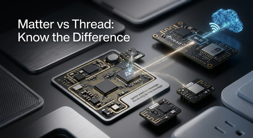 Thread and Matter devices working together in a smart home