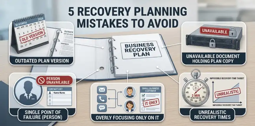 Common small business recovery plan mistakes and risks