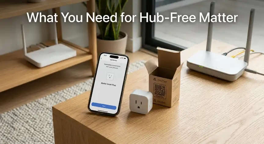 Matter device, phone, Wi-Fi and setup code for smart home