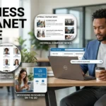 Business intranet guide showing employee resources, company documents, and mobile access