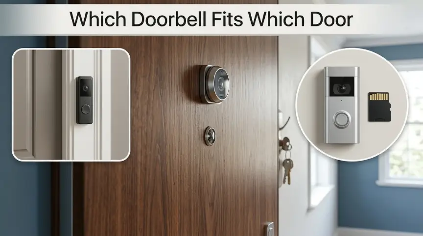 Video doorbell choices for rental doors with peepholes and exterior walls