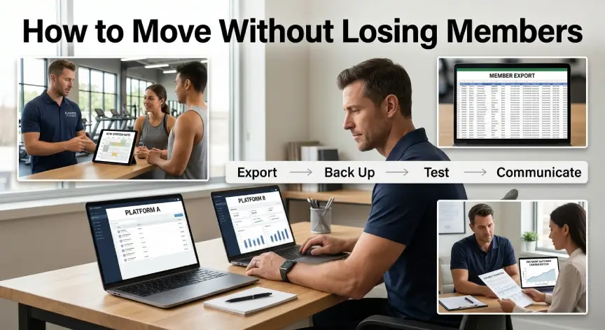Gym manager planning member data migration and payment system testing