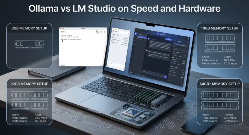 Laptop hardware and memory configurations for running local AI models.