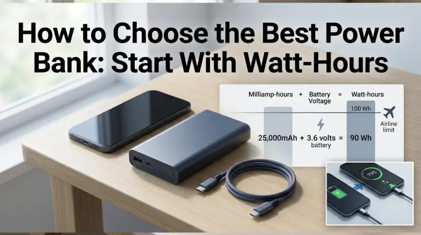 Power bank capacity explained through mAh, voltage, and watt-hours